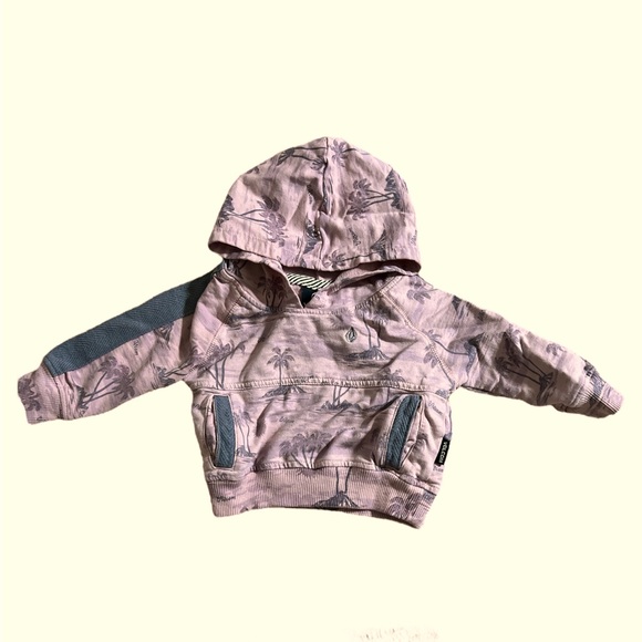 Volcom Stripe Cotton Hoodie & Joggers Set Dusty Purple - Picture 3 of 8